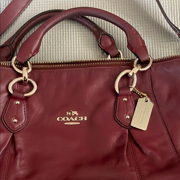 Coach Red Satchel Bag - Picture 2 of 7
